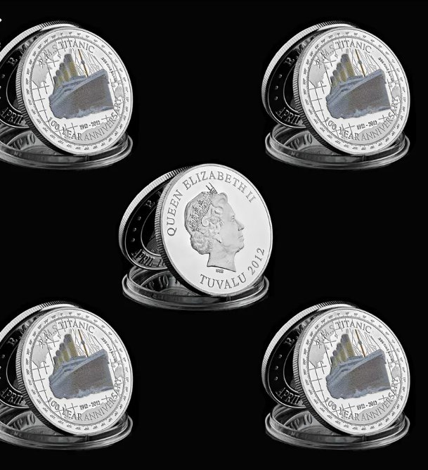 5PCS Commemorative Titanic Silver Coin 1912 100 Year Anniversary Memory Of Rms Victims