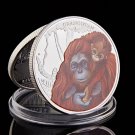 Elizabeth II Queen Tuvalu Animal Orangutan Mother Love Silver Collectible Decoration Coin Gift