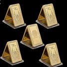 5PCS Spain Camino De Santiago Cathedral Christian Commemorative Gold Bullion Bar 1OZ