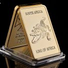 South Africa Gold Plated 1967 Fyngoud Fine Gold Coin 100 Mills Thick in Gold Bullion Bar Collection