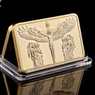 Christ Jesus Gold Bar Jesus&Angel 1 OZ Gold Replica 999 Gold Clad Bullion Ba