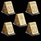 5PCS Preussen King Of Deutsche 1888-1918 Kaiser Wilhelm II von Deutschland Replica Gold