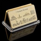 Gold Clad&Plated Bars 7 Ancient Wonder Souvenir Antique Copy Commemorative Old
