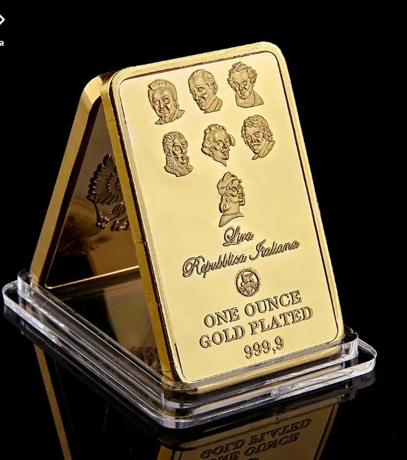 Gold Plated 999.9 The Collector Passione Per le aste Gold Bullion Bar Gorilla Souvenir Bar/Coin