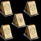 5PCS/Lot Soviet Union USSR National Emblem Collectible Gold Medallion Token Bar Russian Coin
