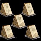 5PCS Deutsche Reichsbank Iron Cross German Eagle Replica 999/1000 Gold Bullion 1 OZ