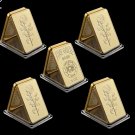 5PCS United Arab Emirates National Emblem Rose Pattern Replica Gold Bar 1 Oz 9999