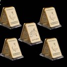 5PCS South Africa Gold Bullion Bar Wildlife Animal Deer And Crocodile Commemorative Coin