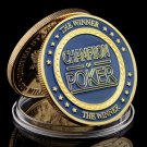 2023 The Winter Champion Poker Gold Coin Collection Poker Card Guard With Coin Capsule