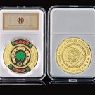 Fashion Poker Card Guard Chips Good Luck Gold Green Clover Challenge Token Coin Collections