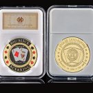 Las Vegas Poker Game The "Big Slick Ace&King" Casino Poker Chips Guard Metal Coin