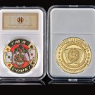 Poker Chip Guard Token Coin Entertaining "I'm A Donk" Souvenir Gold Coin Collection W/ PCCB