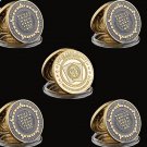 5PCS USA Texas Hold'em Flop Turn River Big Small Blind Poker Chip Guards Card Good Luck