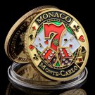Monaco Carlo Casino Limited Edition Gold Plated Coin Poker Card Guard Collection