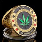 POT Committed Metal Poker Chip Casino Challenge Gold Coin Lucky Souvenir Personalized