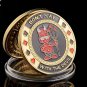 Poker Chip Don't Play with The Devil" Casino Challenge Metal Coin Plated Gold Poker