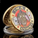 Entertaining "I'm A Donk" Poker Chip Colorful Casino Challenge Coin With Coin Capsule