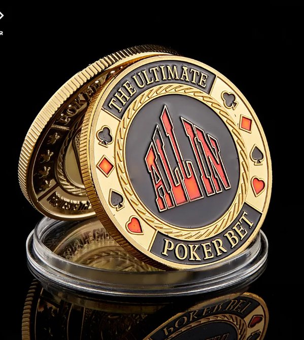 The Ultimate Poker Bet"ALL IN" Poker Chip Guard Las Vegas Token Coin Collection