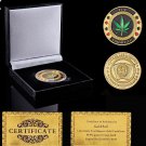Gold Coin Lucky POT Committed Metal Poker Chip Casino Challenge Token Coin Collectible