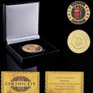 Gold Poker Card Guard Poker Chip Don't Play with The Devil" Casino Challenge Metal Coin