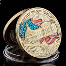 USA President Donald Trump And First Lady Gold Plated Celebrity Souvenir Coins Token
