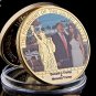 USA President Donald Trump And First Lady Gold Plated Celebrity Souvenir Coins Token