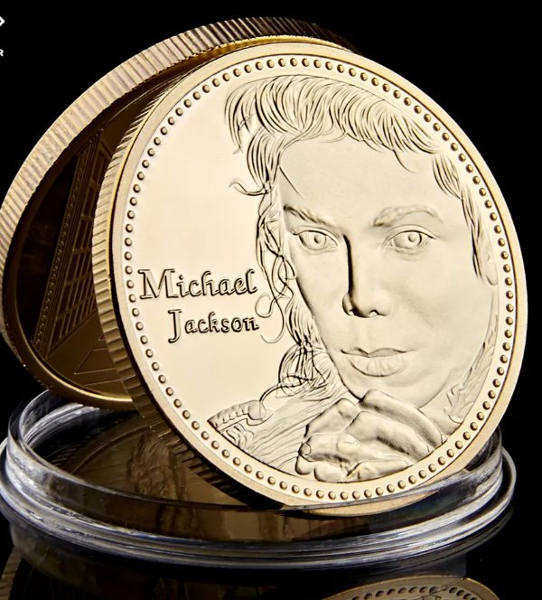 Young Michael Jackson Gold Plated Coins Metal Commemorative The King Of Pop Music Stars