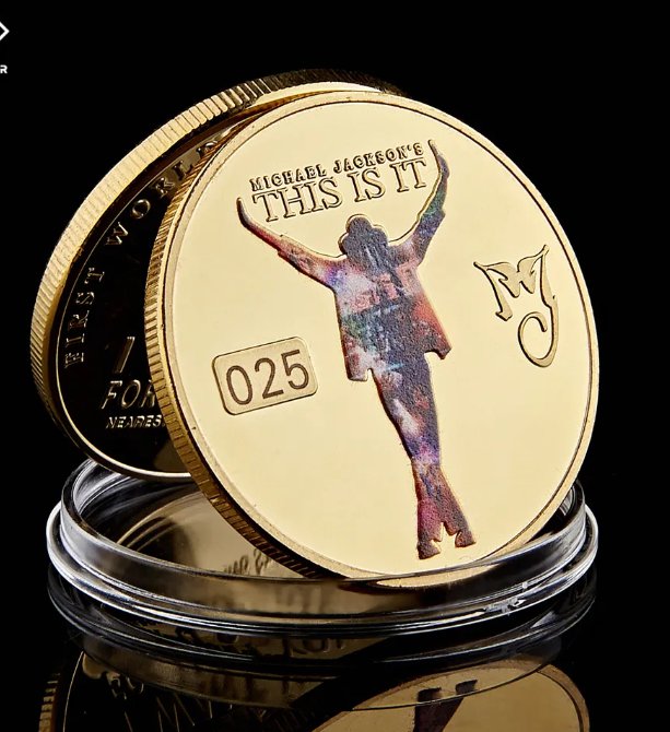Michael Jackson The King of Pop Gold-plated Commemorative Coin Anniversary Gift Pop