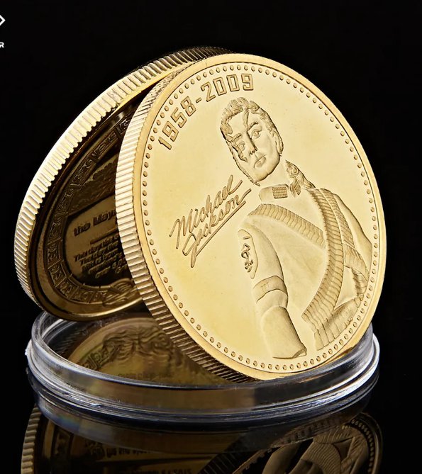 The King of Pop Michael Jackson Souvenir Coin Gold Plated Commemorative