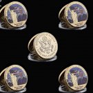 5PCS 44th American President Gold/Silver Coin Barack Hussein Obama White House And