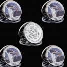 5PCS 44th American President Gold/Silver Coin Barack Hussein Obama White House And