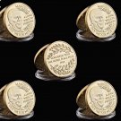 5PCS South Africa President Nelson Mandela The Nobel Peace Prize Gold/Silver Coin