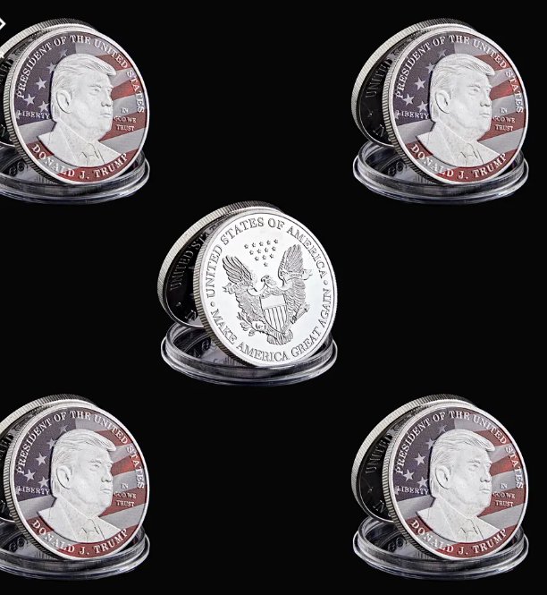 5PCS Collectible Token Coin Make America Great Again US President Trump Challenge Coin Gifts