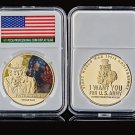 USA Challenge Coin Uncle Sam I Want You for U.S. Army" Patriotism Free State