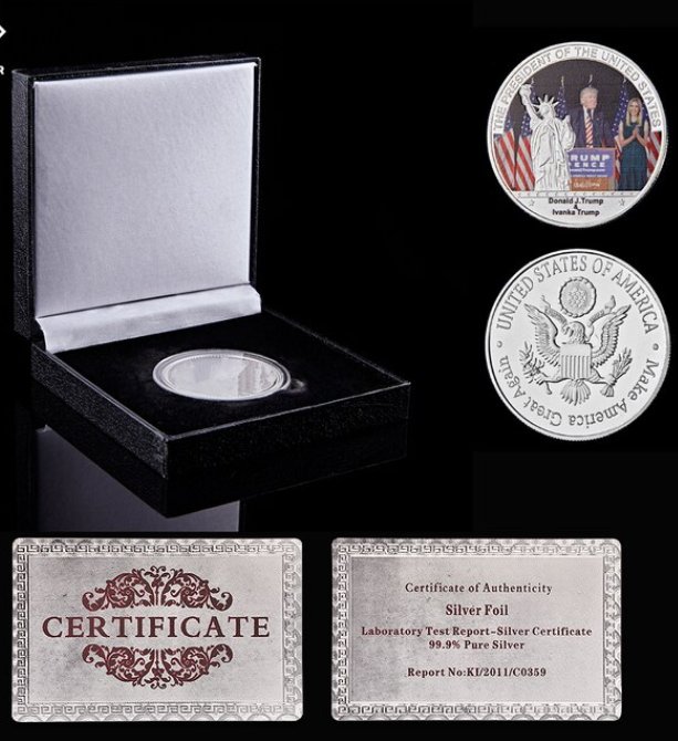 Collectible Gold USA Coin 45th Donald Trump USA President Make America Great Again