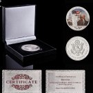 1797-1801 The Second USA President John Adams Collectible Silver Coin W/ Black Luxury Coin Box
