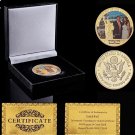 American President Donald Trump And First Lady 1OZ Gold/Silver Plated