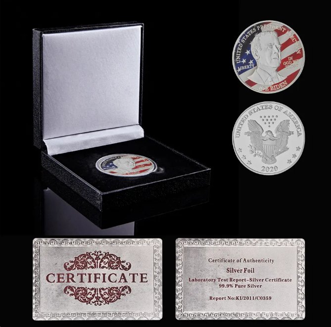The 46th USA President Joe Biden 2020 Collectible Gold/Silver Plated