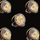 5PCS WWII 1944.6.6 Euro Omaha Beach Land Cimetiere Metal Challenge Coin Collectibles