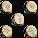 5PC German EK2 Cross Iron Reichsbank 999/1000 Gold Gold Direktorium Challenge Euro Coins