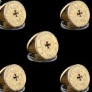 5PCS World War I Germany Cross Gold Coin Ich Hatt Einen Kameraden Commemorative Military