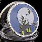 Halloween 2023 Silver Plated Metal Commemorative Coin With Luminous Magic Scarecrow Coin