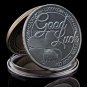 2023 Lucky Silver Coin And Four-Leaf Clover Souvenir Gifts Greatest Strength