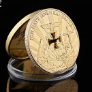 WWI&WWII Germany Cross Gold Plated Coin Ich Hatt Einen Kameraden Souvenir Metal Coin