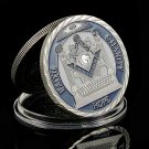 Masonic Freemasonry 1OZ Tokens & Masonic Hope Faith Charity Gold/Silver Plated Coin