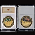 WWII 1944.6.6 Utah Omaha Guld Juno Sword Beach Gold/Silver Plated Challenge Coin