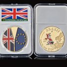 2016.6.23 Britain Exiting From Euro Brexit Coin 999 Gold/Silver Commemorative Coin