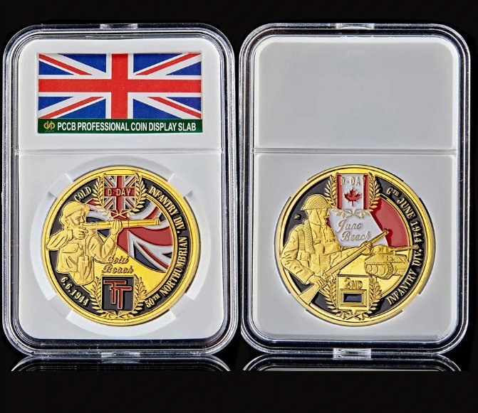 1944.6.6 World War II France Normandy Landing Commemorative Gold Challenge Coin