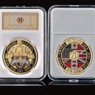 1944.6.6 D-Day WWII Normandie War Sword Omaha 70th Anniversary Gold Challenge Coins