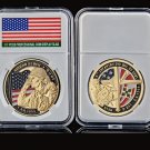 1944.6.6 Infantry Ivy Div US Army Gold Utah D-Day Challenge Coin World W/ Capsule Holder